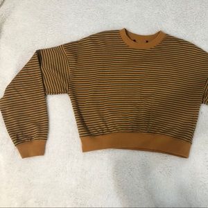 Cropped striped sweater